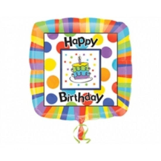 Folyo Balon Anagram Big Dots Birthday 18 İnç