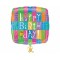 Folyo Balon Anagram Happy Birthday Colourful Patterns 18 İnç
