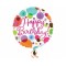 Folyo Balon Anagram Happy Birthday Polka Dots 18 İnç