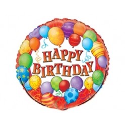 Folyo Balon Flexi Happy Birthday 18 İnç