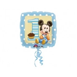 Folyo Balon Anagram Mickey 1 Yaş Doğum Günü Paketli 18 İnç