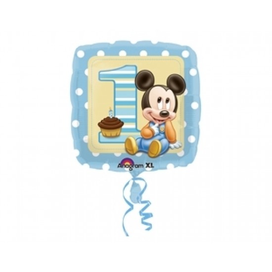 Folyo Balon Anagram Mickey 1 Yaş Doğum Günü Paketli 18 İnç