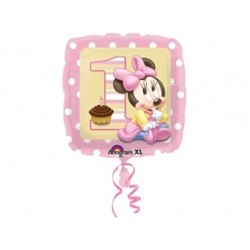 Folyo Balon Anagram Minnie 1 Yaş Doğum Günü Paketli 18 İnç