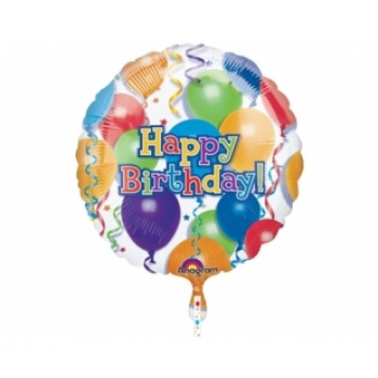 Folyo Balon Anagram Ağırlıklı Birthday Balloons N Stars 32 İnç Paketli