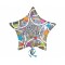 Folyo Balon Anagram Happy Birthday Stars 32 İnç Paketli