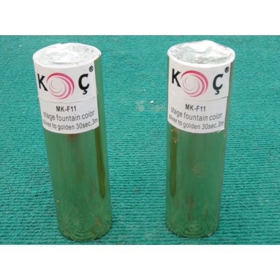 3 Metre 30 Saniye Elektronik  Silver-Gold Silindir Volkan