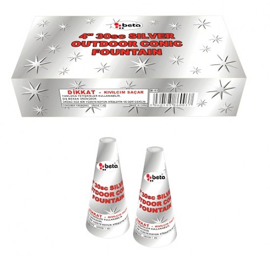 4 inch 4 Metre 30 saniye Silver Dış Mekan Volkan