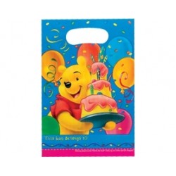 6 Adet Winnie Birthday Parti Çantası