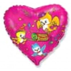 Folyo Balon Flexi Birthday Kuşlar 18 İnç