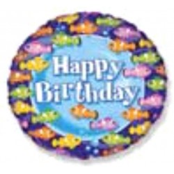 Folyo Balon Flexi Birthday Palyaço Balık 18 İnç