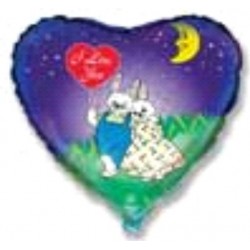 Folyo Balon Flexi Cor. Love Rabbits 18 İnç