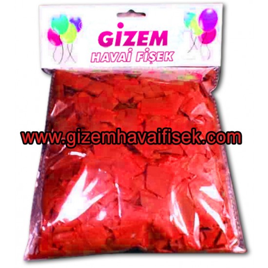 Kırmızı Renkli Konfeti Kağıdı