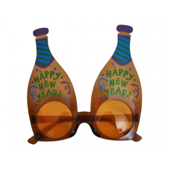 Kokteyl Şişesi Desenli Parti Gözlüğü