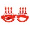 Mum Resimli Kırmızı Renk Işıklı Parti Gözlük 4