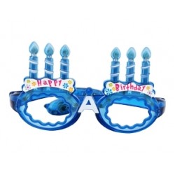 Mum Resimli Mavi Renk Işıklı Parti Gözlük 3