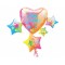 Folyo Balon Anagram Sparkle Hearts Birthday Cluster Supershape Paketli