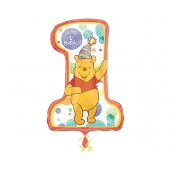Folyo Balon Anagram Winnie The Pooh 1 Yaş Supershape Paketli